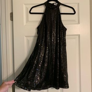 Black Sequin Dress